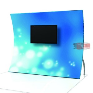 fabric trade show display wall curved
