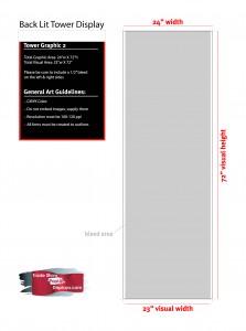 Back Lit Tower Kit "2" Graphic Spec Sheet