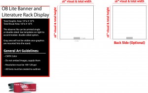 OB Pro Banner and Literature Rack Graphic Spec Sheet