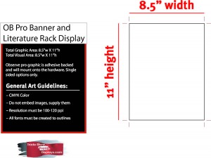 OB Pro Banner and Literature Rack Kit "1" Graphic Spec Sheet